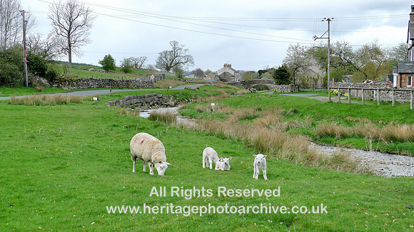 HRS 8976  Maulds Meaburn, village showing layout and dry stone walls
