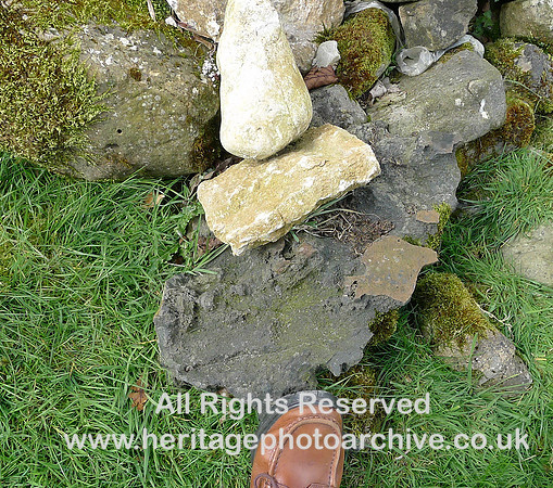 HRS 8980 Maulds Meaburn, dry stone wall slag west side of river  Lyvennet L1150334