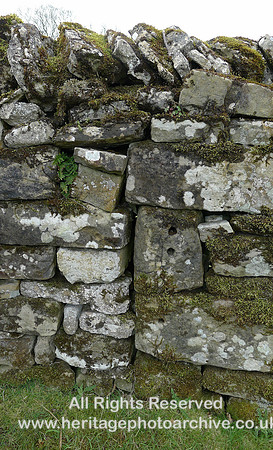 HRS 8984 Maulds Meaburn,  hog-hole unusual bored limestone blocks L1150343