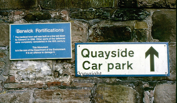 Berwick on Tweed, signage