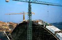 M62 Motorway Construction, Scammonden bridge falsework