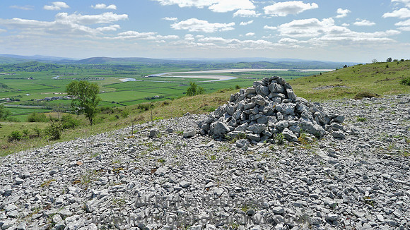 HRS 9098 Whitbarrow cairn looking to meanders in river Kent L1130409