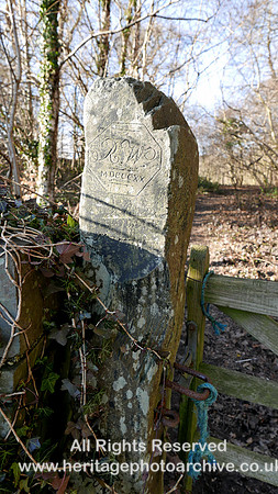 HRS 9106 Greenodd, old bridge datestone and stoop L7710383