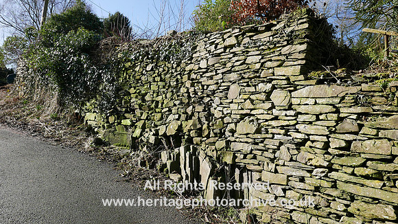 HRS 9108 Haverthwaite, dry stone wall and rock outcrop L7710363