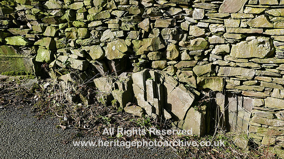 HRS 9109 Haverthwaite, dry stone wall and rock outcrop L7710364