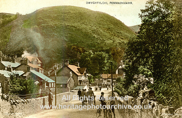 HRS 17732 A Dywgyfylchi, Penmaenmawr, colour postcard dated 1927
