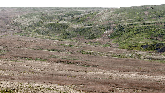 HRS 9290 Tarnbrook, looking S incised post glacial drainage on original till deposit L7710976