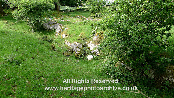 HRS 9397 Little Urswick Crags, excavated mineral vein next to site wall L1170554