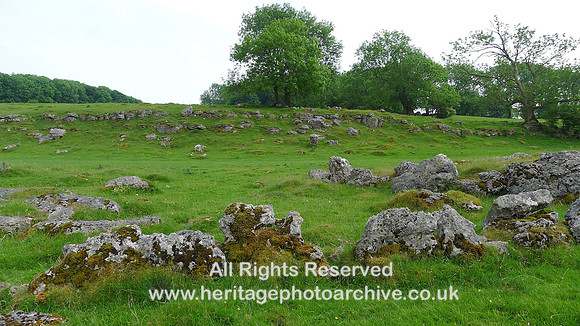 HRS 9412 Little Urswick Crags, farmstead platform background, stockpen front L1170576