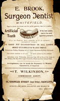 HRS 1901 Advertisements, Dentist & Debt Collector