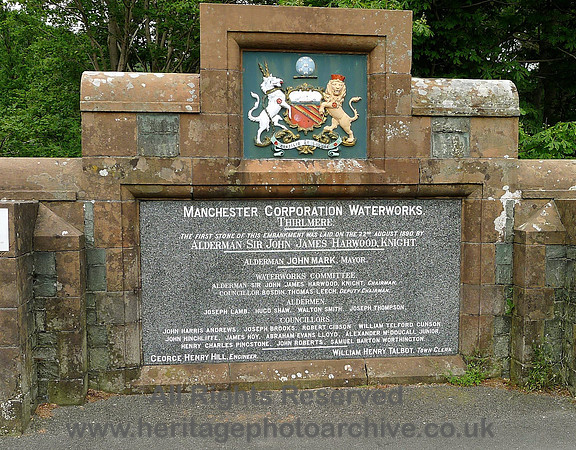 HRS 7072 Thirlmere,  Manchester Corporation Waterworks plaque