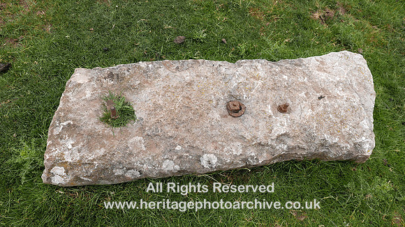 HRS 9437 Little Urswick, Limestone stoop in field  SD25921 73946 L7720202