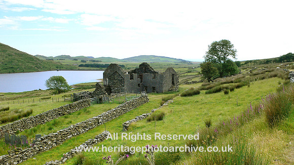 HRS 5557 Cwmystradllyn, derelict farmhouse 2008