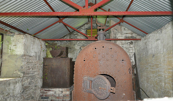 HRS 9537 Haverthwaite, Low Wood gunpowder works, Roby steam raiser firehole L7720419