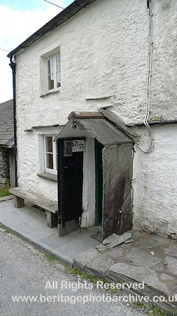 HRS 9683 Little Langdale, Low Hall Garth stone slabs on door L1180454