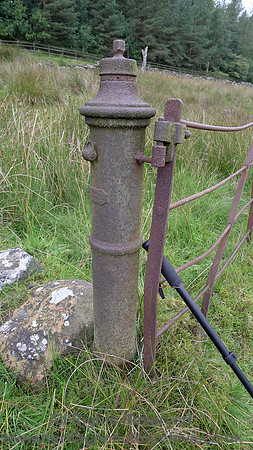 HRS 9704 Wycoller, cast iron gate post near SD 93550 38760 L1180508