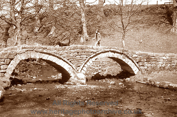 Wycoller, stone bridge 1976