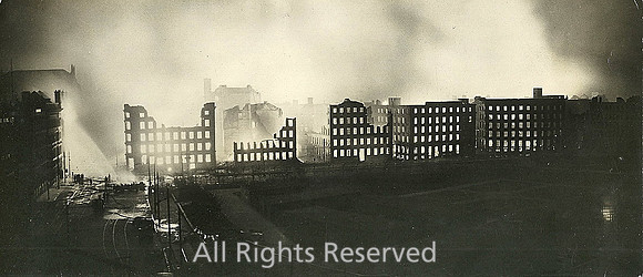Manchester Blitz Piccadilly panorama 1940