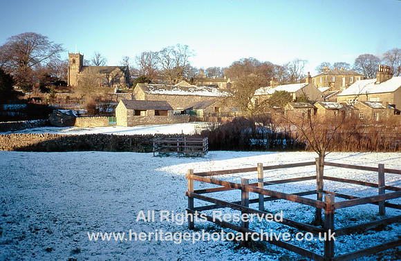 HRS 9752 Downham Village in the snow c1995