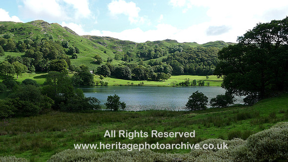 HRS 10590 Skelwith Bridge, Loughrigg and tarn from west L1110436