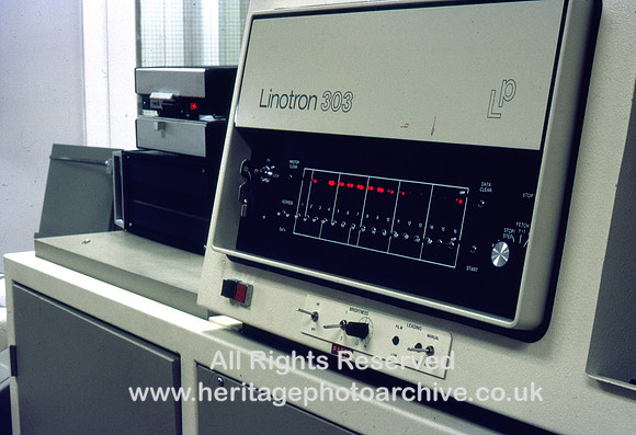 HRS 9864 Linotron 303 operations panel