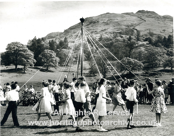 HRS 9938 Joseph Hardman photographer, Maypole dancing, Lake District
