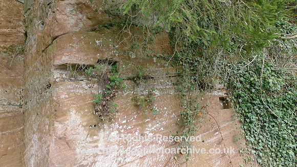 HRS 9002 Morland, Woodhead, beam holes in cliff face SD 611293 L1150323