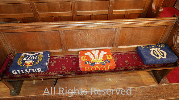 Lindale, Church of St Paul, commemorative kneelers L7740231