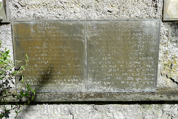 Lindale, Church of St Paul, James Akister tomb plaque L1190135
