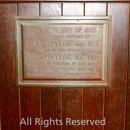 Lindale, Church of St Paul, memorial plaque to Mary Taylor L7740211