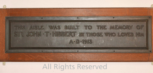 Lindale, Church of St Paul, plaque to Sir John T Hibbert L7740197