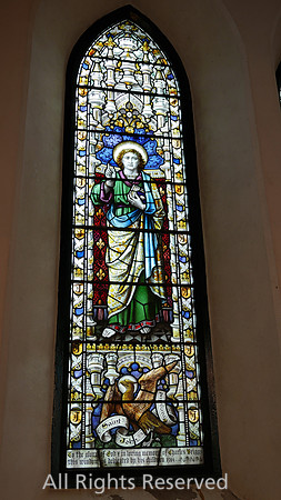 Lindale, Church of St Paul, St John stained glass window L7740193