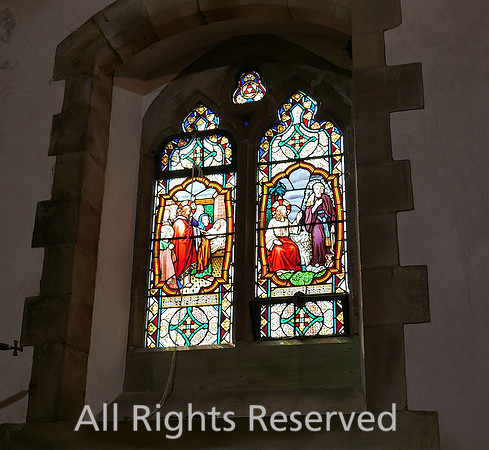 Lindale, Church of St Paul, stained glass ascension window L7740187