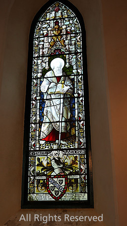 Lindale, Church of St Paul, stained glass window of St Paul Apostle L7740192