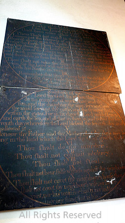 Lindale, Church of St Paul, ten commandments boards L7740206