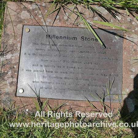 HRS 10265 Crosby Ravensworth, millenium stone plaque and details L7740818