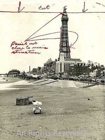 Blackpool Tower red-lined 26th May 1942