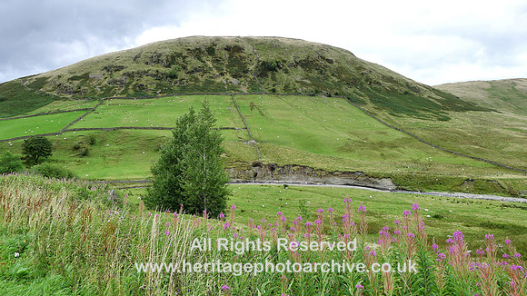 HRS 7617 Borrowdale, erosion Hucks bridge panoramic view