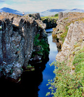 HRS 7461 Iceland, tectonic plate boundary fault Thingvellir