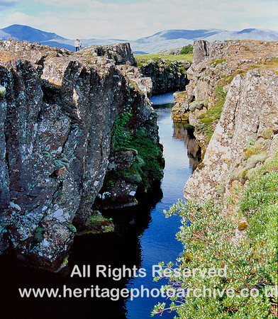 HRS 7461 Iceland, tectonic plate boundary fault Thingvellir