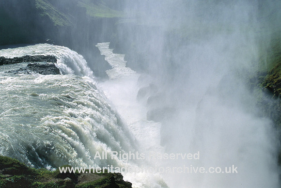 HRS 3433 Gullfoss waterfall, Iceland faulted gorge  1996