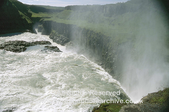 HRS 3432 Gullfoss waterfall, columnar structures 1996