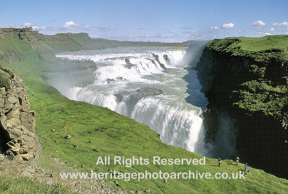 HRS 3434 Gullfoss waterfall, Iceland looking upstream 1996