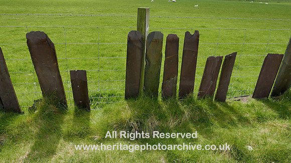 HRS 10088 Llanfairfechan, close up slate fencing 2019 L7740389