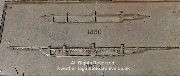 HRS 10146 Anglesey, Menai Straits, 1850 to 1980 Britannia railway bridges L7740505