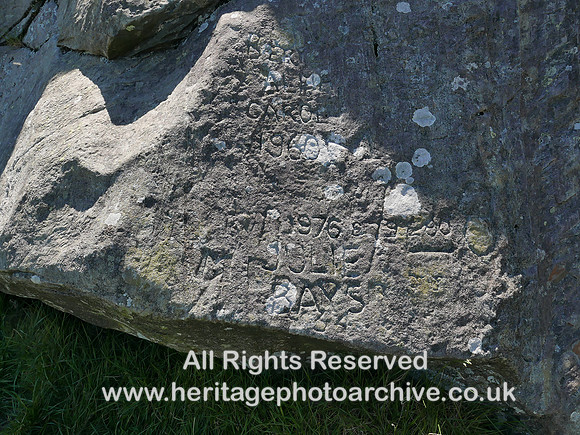 HRS 10157  Capel Curig, Ordovician sandstones with graffiti NGR SH706574  L7740525