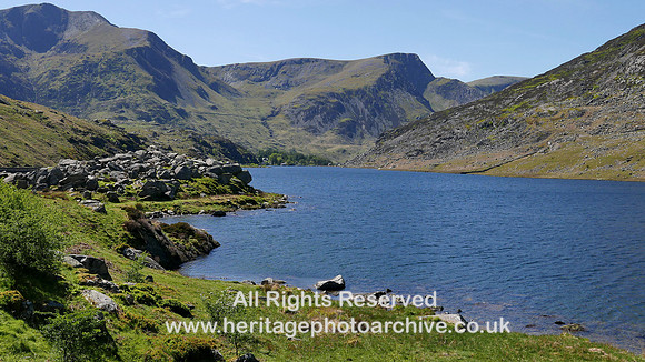 HRS 10159 Llyn Ogwen, with rock slide material on left L7740528