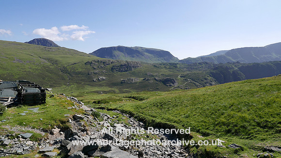 HRS 10252 Honister slate mines, view from towards Great Gable and Scafell Pike L7740765