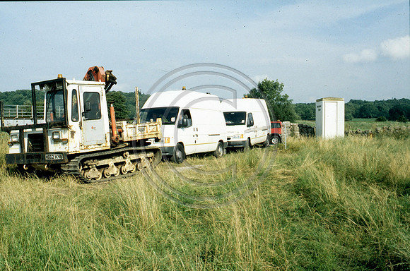 Contractors vehicles on site Oct 1980
