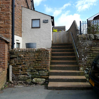 HRS 8968 Langwathby, dry stone walling at house L1150267